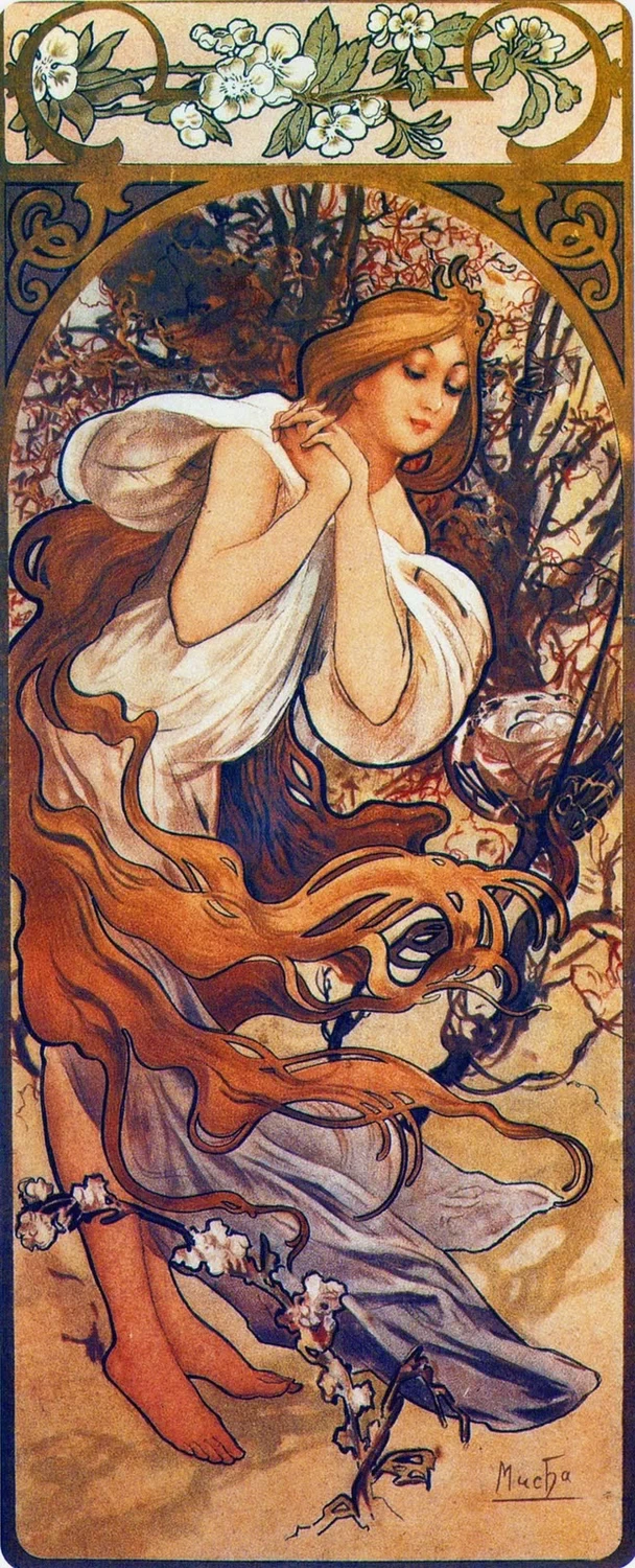 Alfons Mucha - 105, Le stagioni, 1897. La primavera